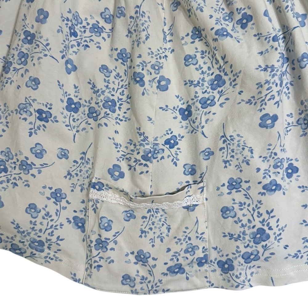SweetHoney 10Y Blue Floral Button Front Dress Cottagecore - Picture 3 of 11